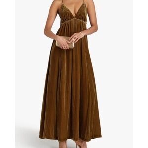 Zimmermann Women's Sensory Velvet Open Back Maxi Dress